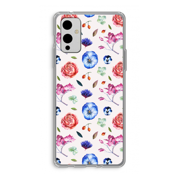 Bloemetjes: OnePlus 9 Transparant Hoesje