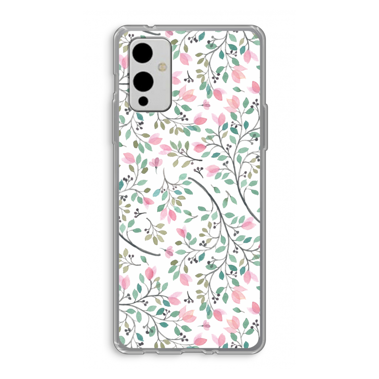 Sierlijke bloemen: OnePlus 9 Transparant Hoesje