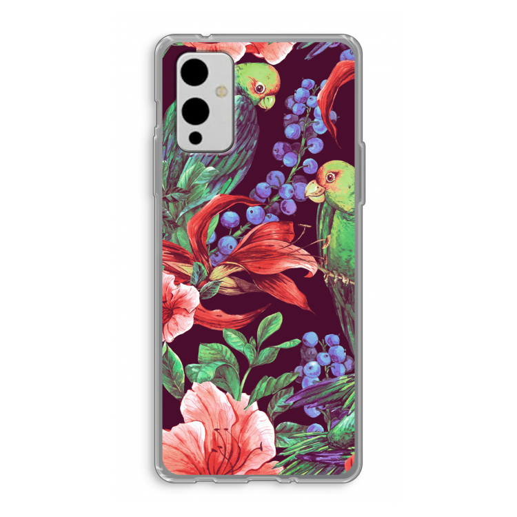 Papegaaien: OnePlus 9 Transparant Hoesje