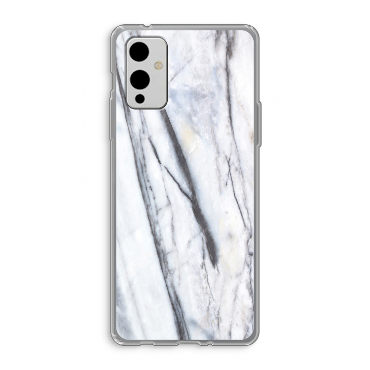 Gestreepte marmer: OnePlus 9 Transparant Hoesje