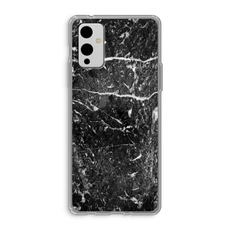 Zwart marmer: OnePlus 9 Transparant Hoesje