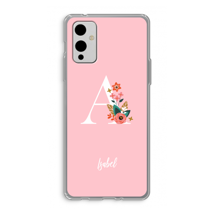 Pink Bouquet: OnePlus 9 Transparant Hoesje