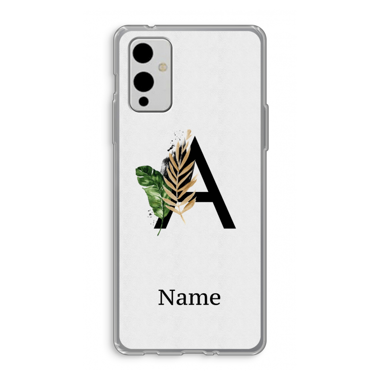 Charcoal Flora: OnePlus 9 Transparant Hoesje