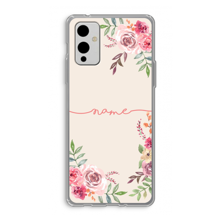 Rozen: OnePlus 9 Transparant Hoesje
