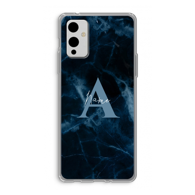Midnight Marble: OnePlus 9 Transparant Hoesje