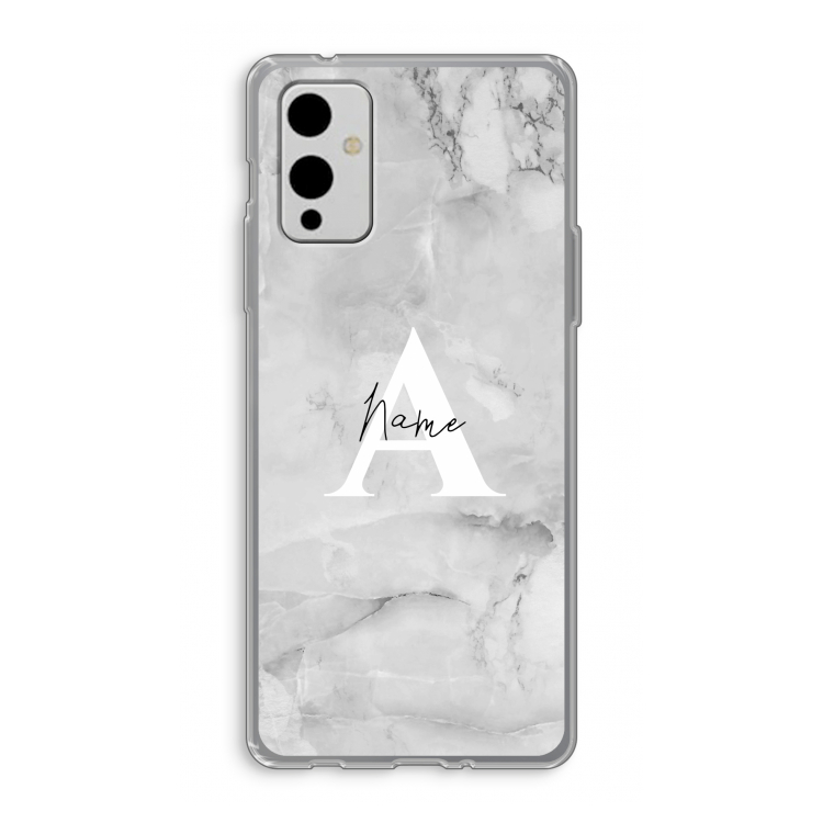 Ivory Marble: OnePlus 9 Transparant Hoesje