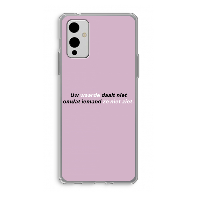 uw waarde daalt niet: OnePlus 9 Transparant Hoesje