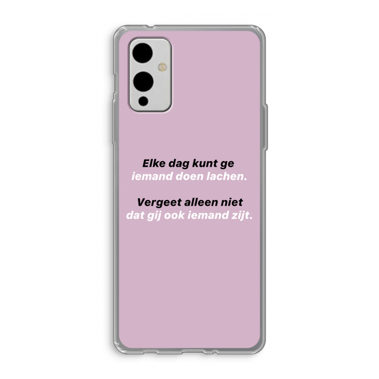 gij zijt ook iemand: OnePlus 9 Transparant Hoesje