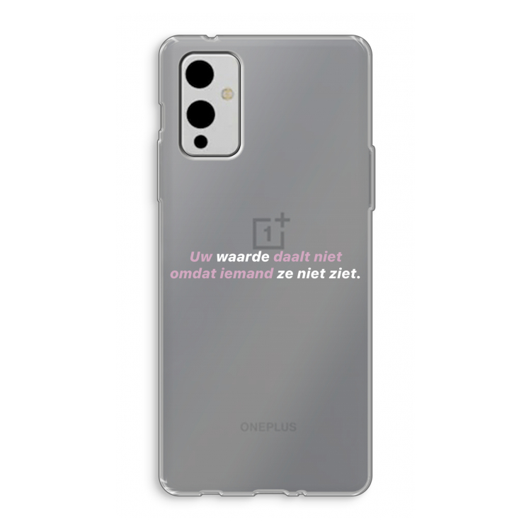 uw waarde daalt niet: OnePlus 9 Transparant Hoesje
