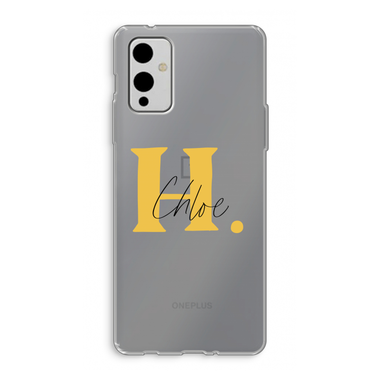 Amber Script: OnePlus 9 Transparant Hoesje
