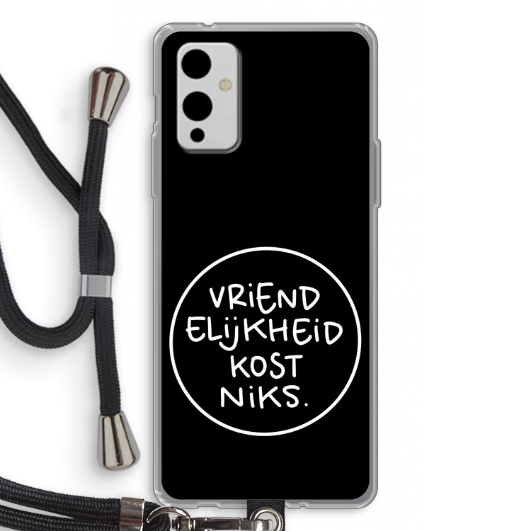 Vriendelijkheid: OnePlus 9 Transparant Hoesje met koord