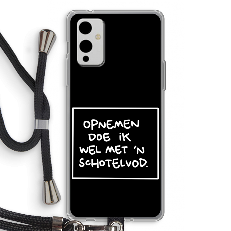 Schotelvod: OnePlus 9 Transparant Hoesje met koord