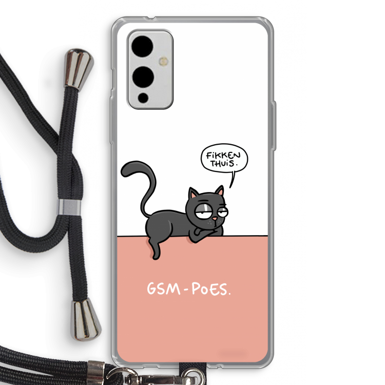 GSM poes: OnePlus 9 Transparant Hoesje met koord
