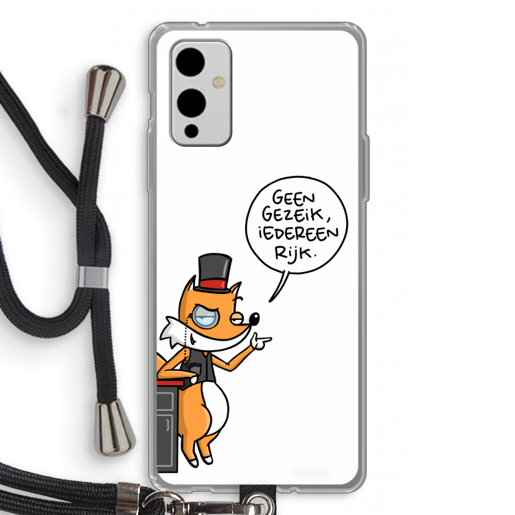 Geen Gezeik: OnePlus 9 Transparant Hoesje met koord