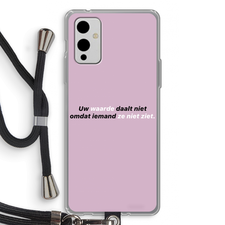 uw waarde daalt niet: OnePlus 9 Transparant Hoesje met koord