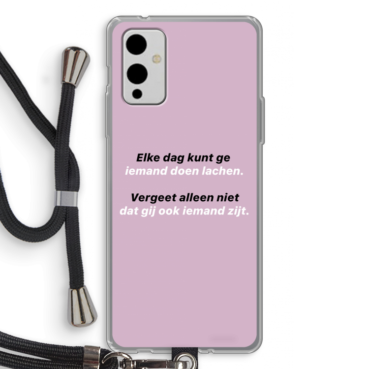 gij zijt ook iemand: OnePlus 9 Transparant Hoesje met koord