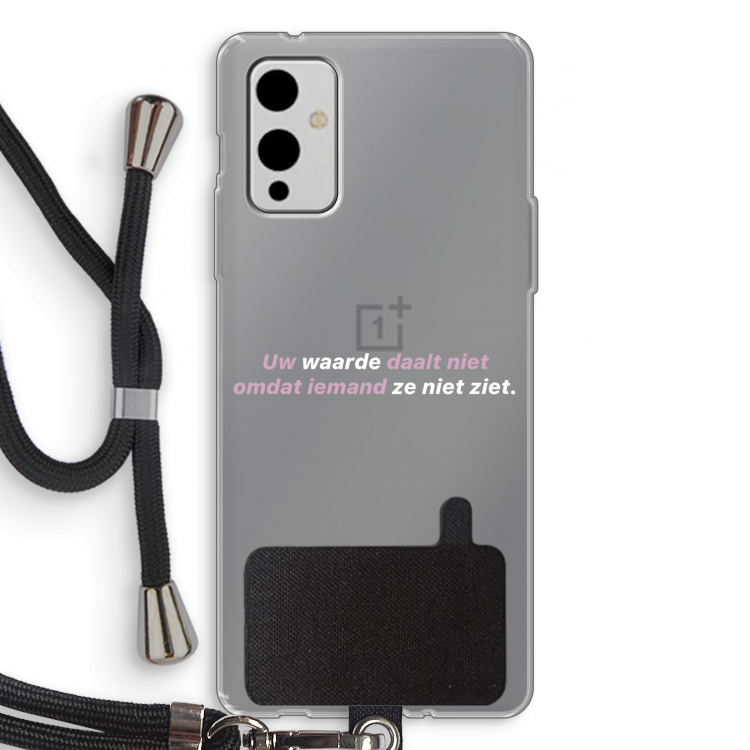 uw waarde daalt niet: OnePlus 9 Transparant Hoesje met koord