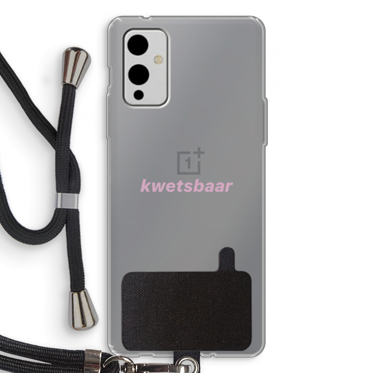 kwetsbaar: OnePlus 9 Transparant Hoesje met koord