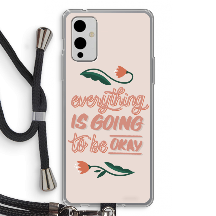 Optimistic flower girl: OnePlus 9 Transparant Hoesje met koord