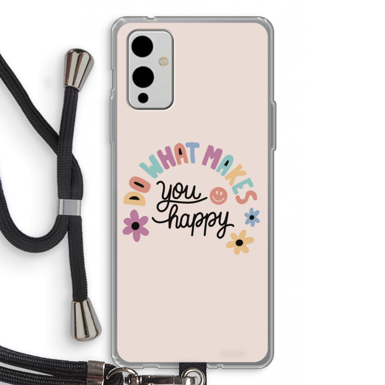 Happy days: OnePlus 9 Transparant Hoesje met koord