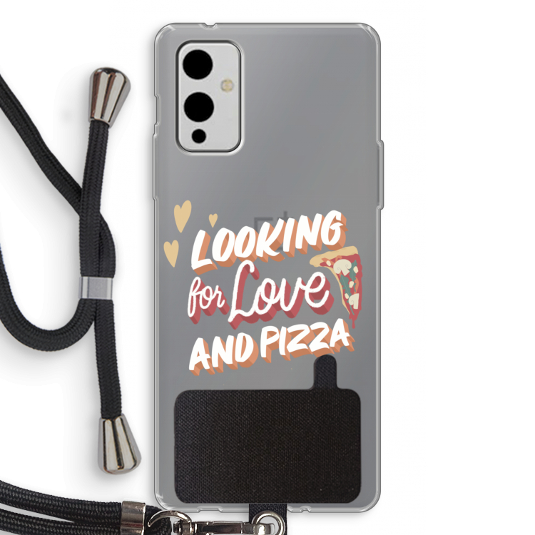 Pizza is the answer: OnePlus 9 Transparant Hoesje met koord