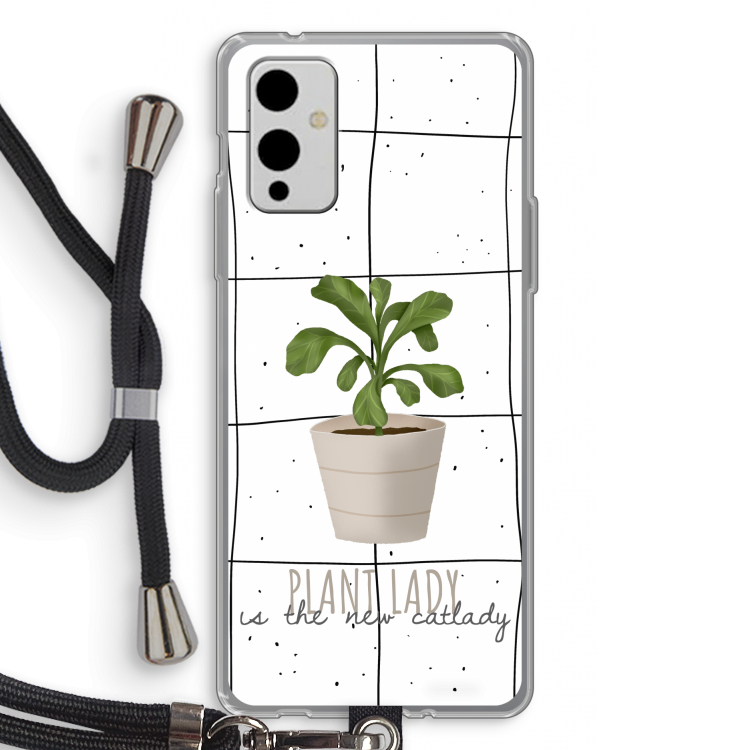 Kamerplant op vensterruit: OnePlus 9 Transparant Hoesje met koord