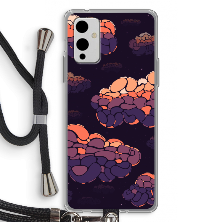 Patroon Wolken: OnePlus 9 Transparant Hoesje met koord
