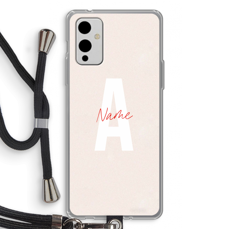 Strawberry Milkshake: OnePlus 9 Transparant Hoesje met koord