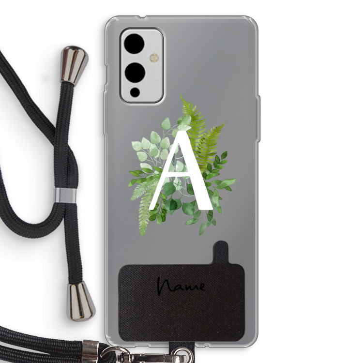 Green Brush: OnePlus 9 Transparant Hoesje met koord