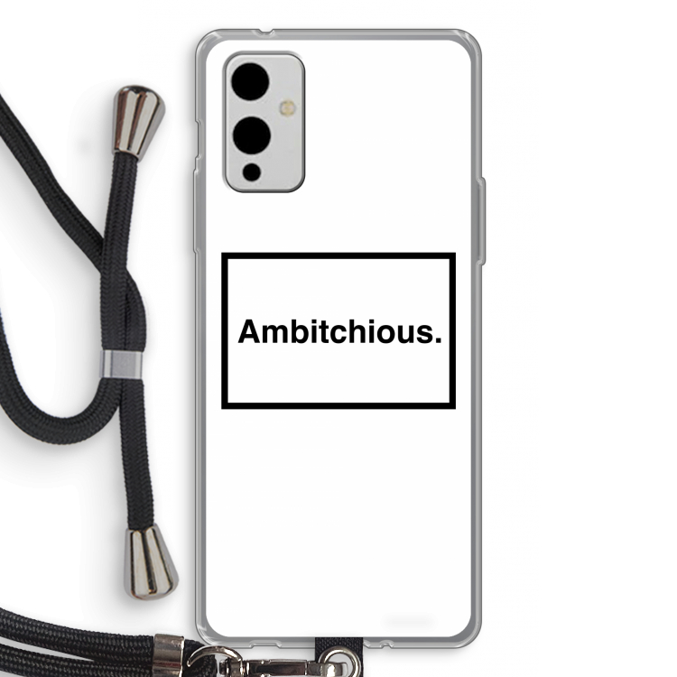 Ambitchious: OnePlus 9 Transparant Hoesje met koord