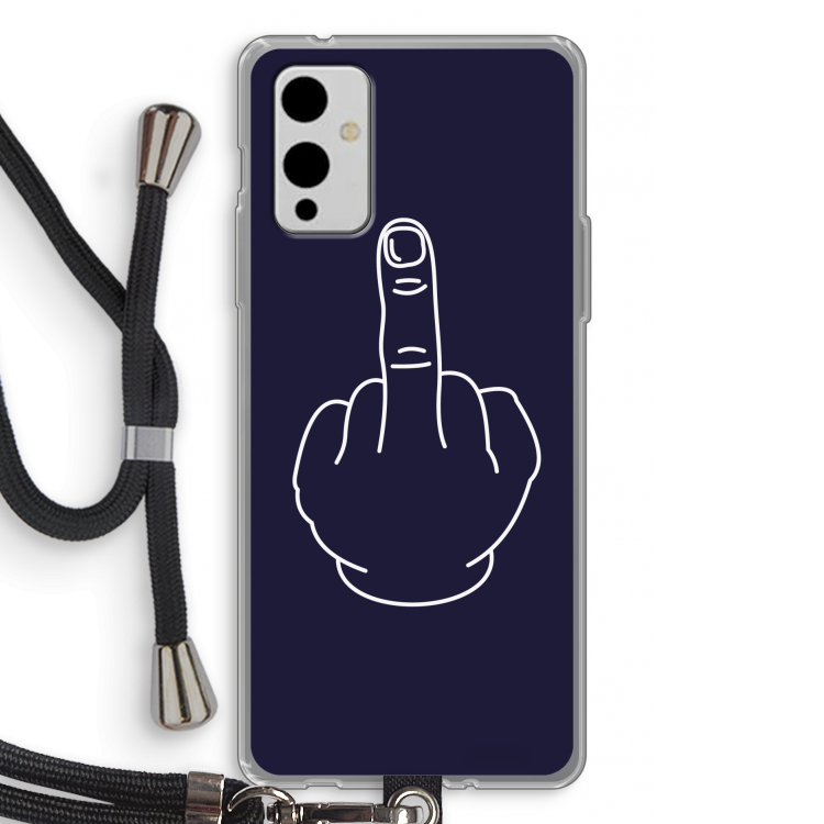 F**k U: OnePlus 9 Transparant Hoesje met koord