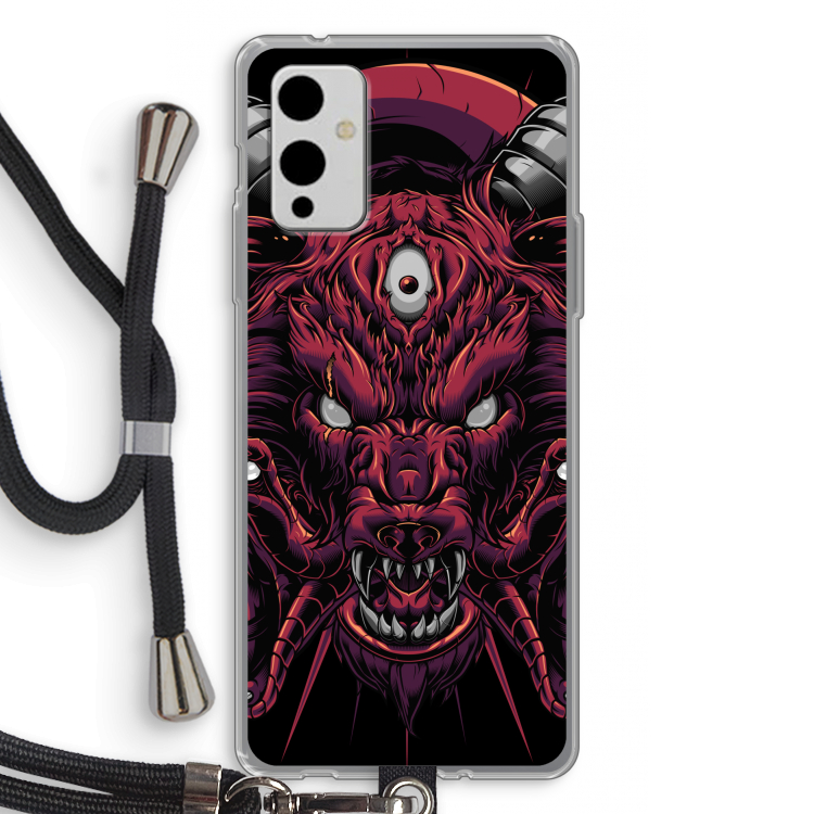 Hell Hound and Serpents: OnePlus 9 Transparant Hoesje met koord