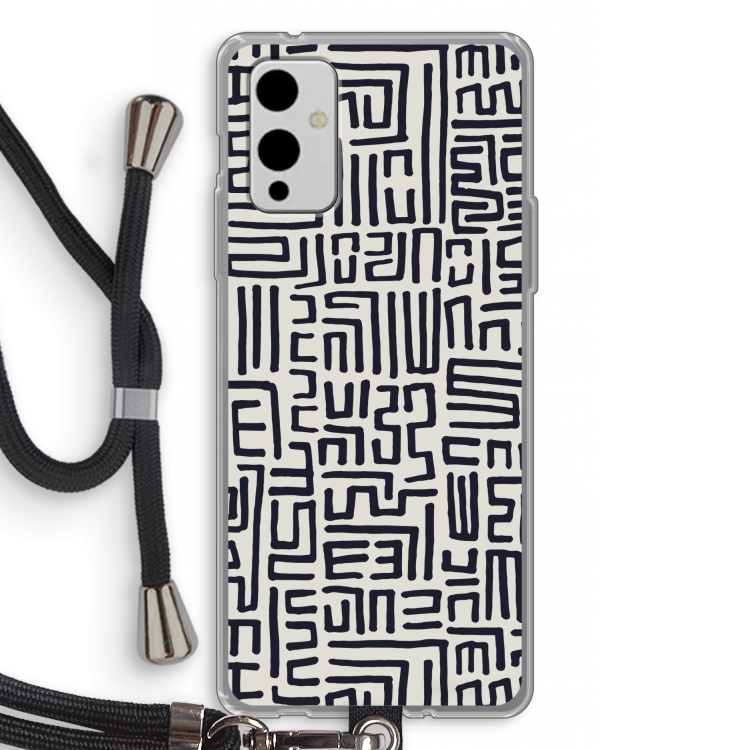 Moroccan Print: OnePlus 9 Transparant Hoesje met koord
