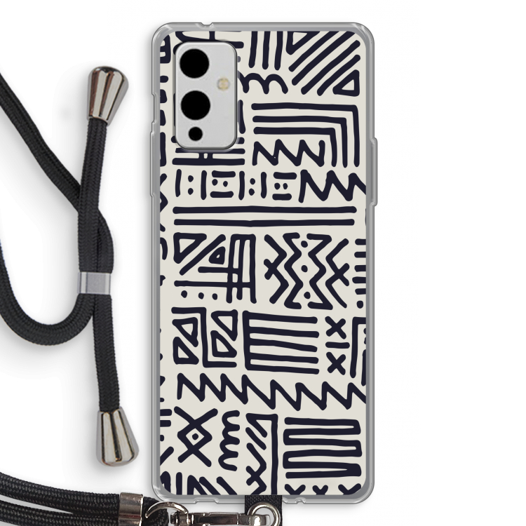 Marrakech print: OnePlus 9 Transparant Hoesje met koord