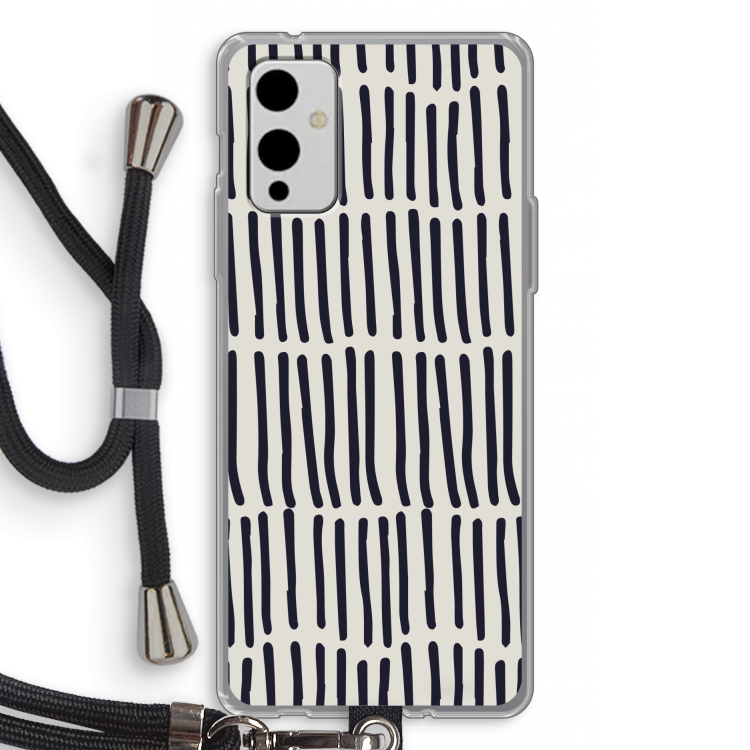 Moroccan stripes: OnePlus 9 Transparant Hoesje met koord