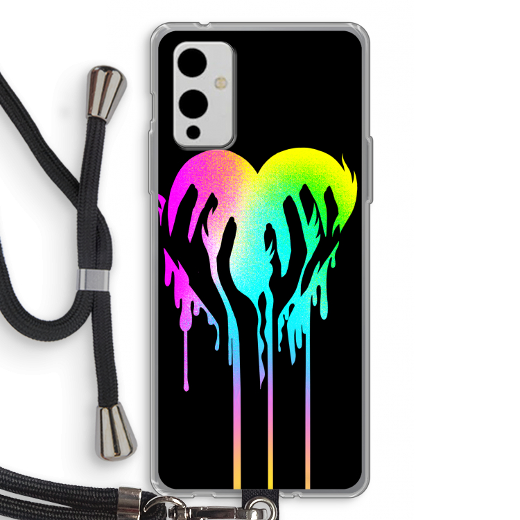 Hold My Heart: OnePlus 9 Transparant Hoesje met koord