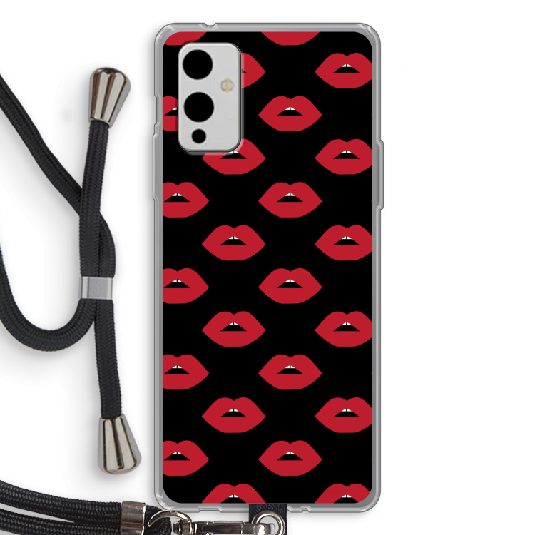 Lips: OnePlus 9 Transparant Hoesje met koord