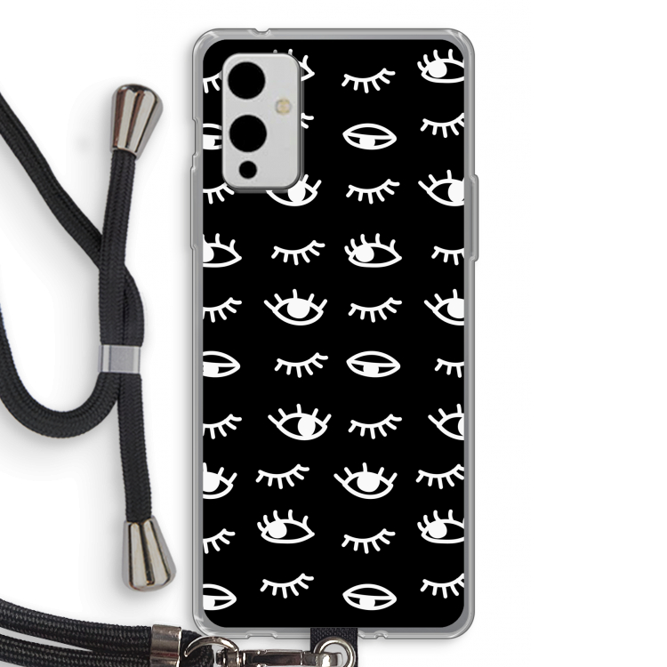 Eye pattern #3: OnePlus 9 Transparant Hoesje met koord