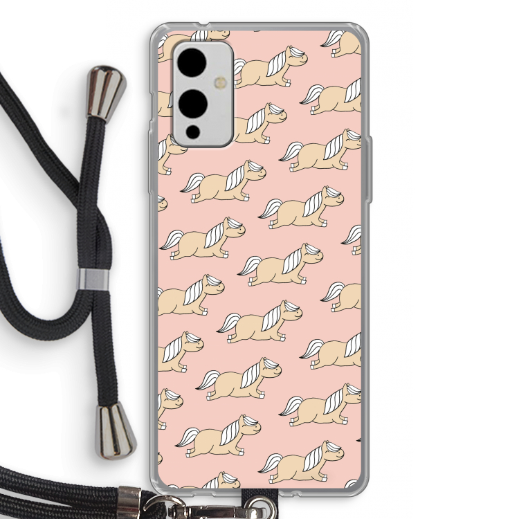 Ponys: OnePlus 9 Transparant Hoesje met koord