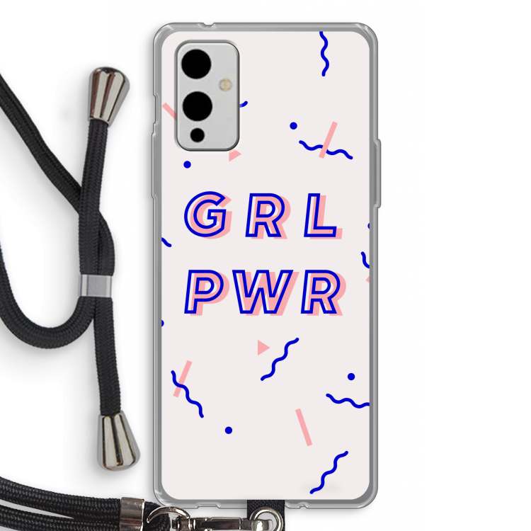 GRL PWR: OnePlus 9 Transparant Hoesje met koord