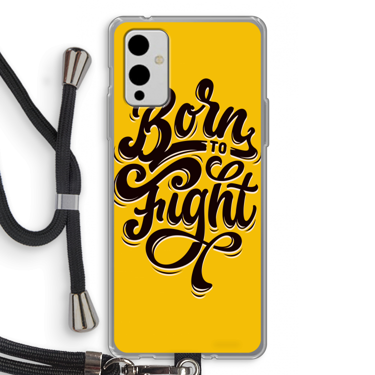 Born to Fight: OnePlus 9 Transparant Hoesje met koord