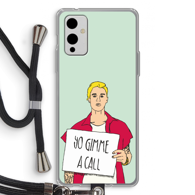 Gimme a call: OnePlus 9 Transparant Hoesje met koord