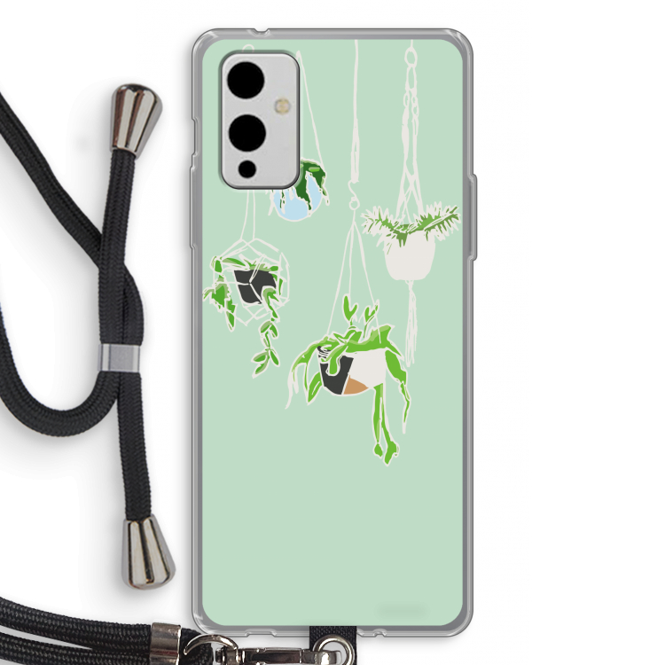 Hang In There: OnePlus 9 Transparant Hoesje met koord
