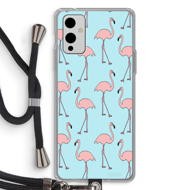 Anything Flamingoes: OnePlus 9 Transparant Hoesje met koord