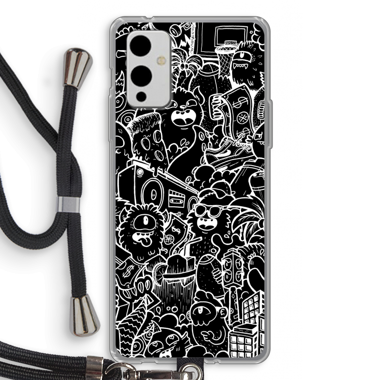 Vexx Black City : OnePlus 9 Transparant Hoesje met koord