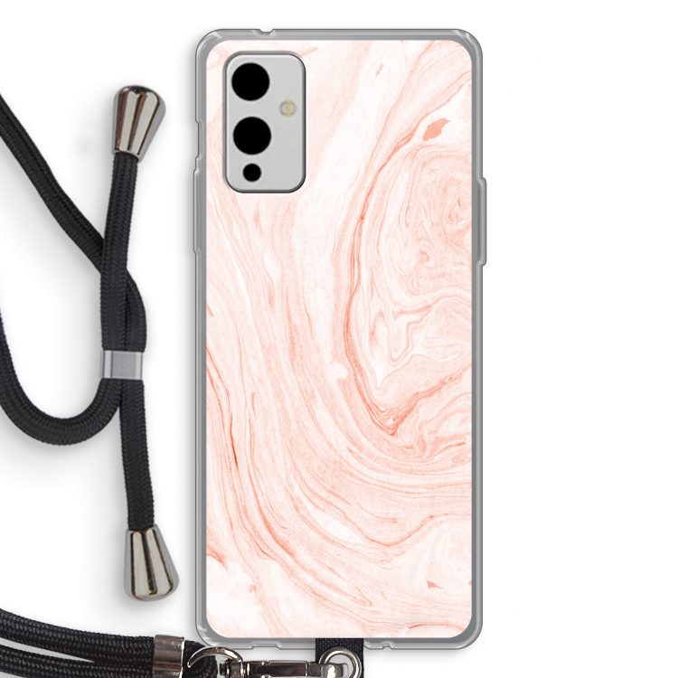 Peach bath: OnePlus 9 Transparant Hoesje met koord