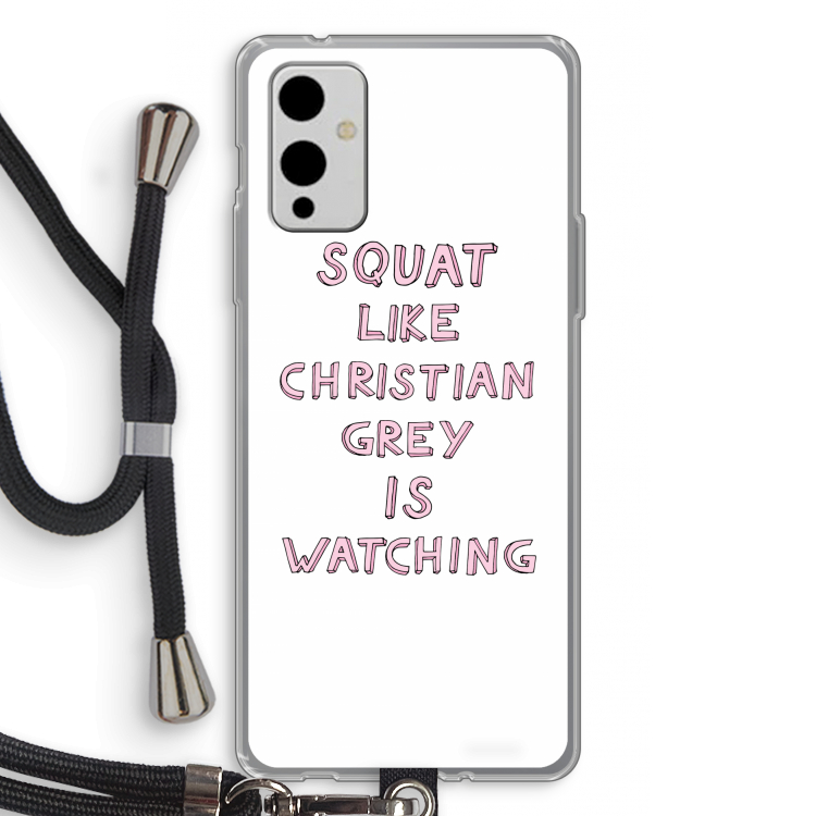 Christian Grey: OnePlus 9 Transparant Hoesje met koord