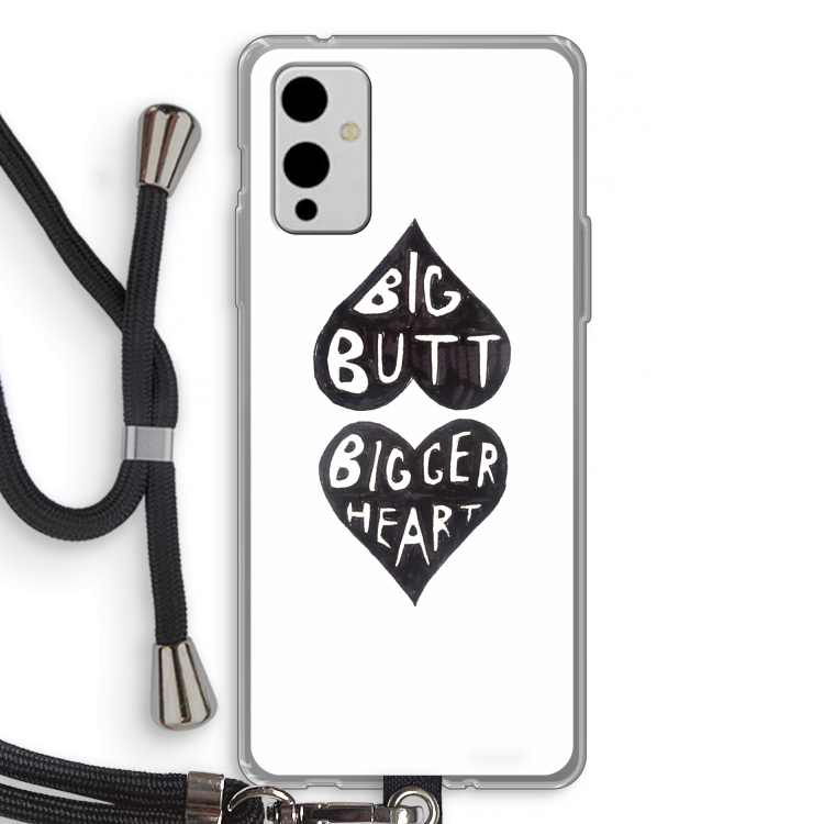 Big butt bigger heart: OnePlus 9 Transparant Hoesje met koord