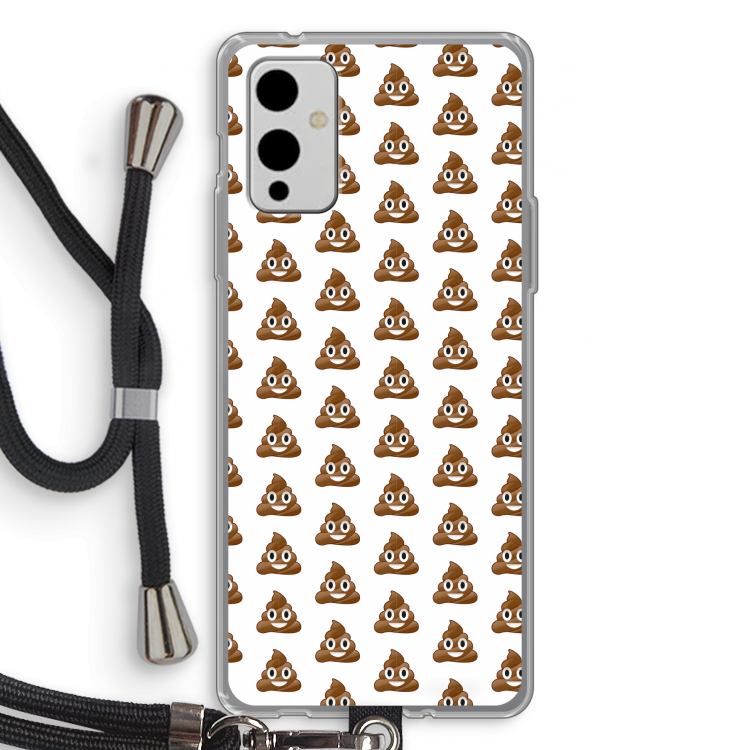 Poop emoji: OnePlus 9 Transparant Hoesje met koord