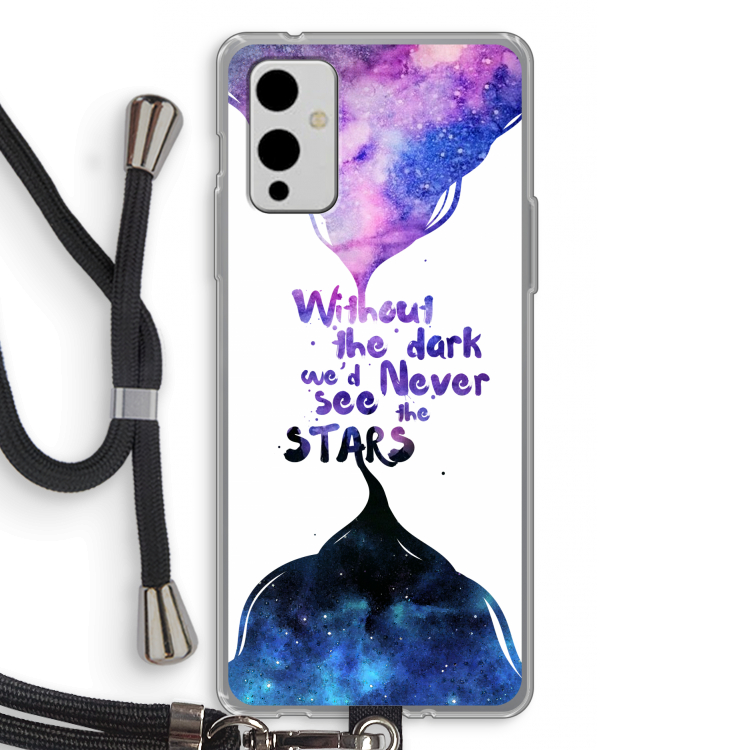 Stars quote: OnePlus 9 Transparant Hoesje met koord